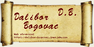 Dalibor Bogovac vizit kartica